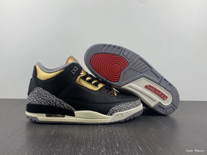 Kicked Out Shoe Store CK9246-067 Gold Jordan WMNS 3 Black Air 0813
